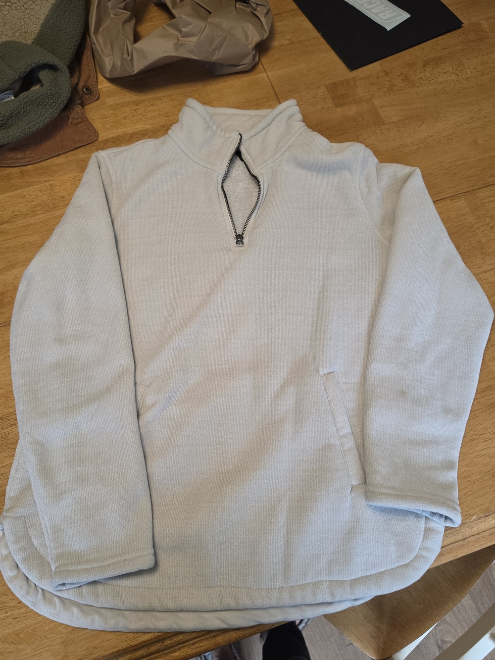 Women's Cream Quarter-Zip Pullover Sweater